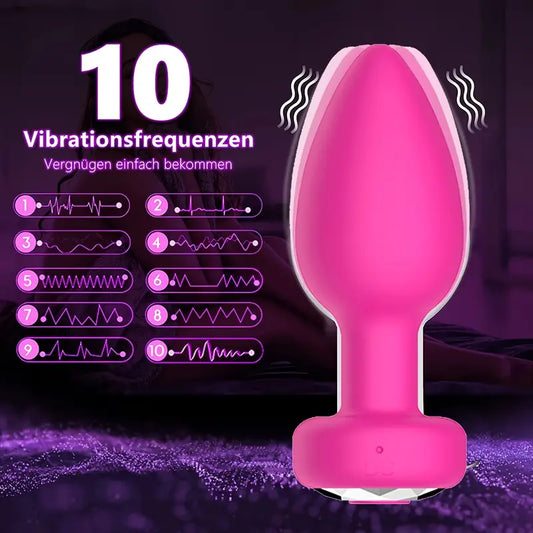 🍑 Plug Anal Vibrador César – 10 Frecuencias | Control Remoto | Textura Smooth | Motor HighTech | Silencioso y Discreto - 🍑 César Vibrating Anal Plug – 10 Vibration Modes | Remote Control | Smooth Texture | HighTech Motor | Quiet & Discreet